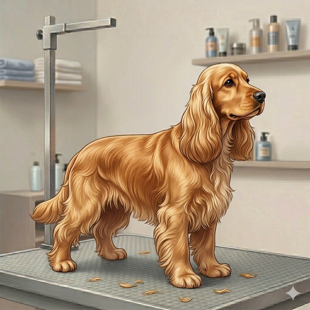Perro con arreglo final de pies y cara en Dog Barber
